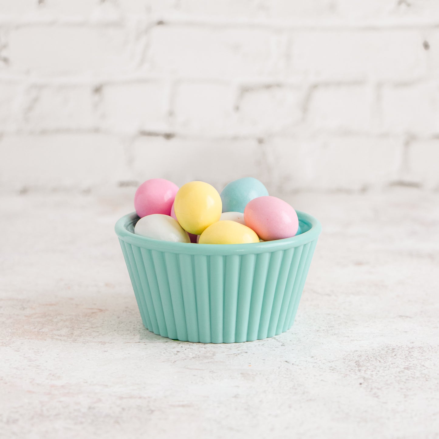 Colored eggs with almonds